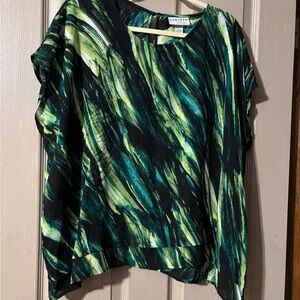 Ava & Viv Green Relaxed Short Sleeve Tunic